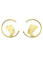 Titi (Nefertiti) Hoop Earrings - Handmade in Gold and Silver